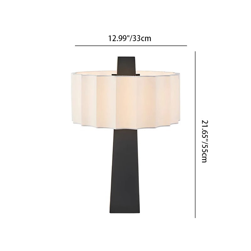 Pleated Cylinder Prismatic Iron Table Lamp