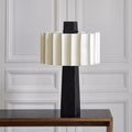 Pleated Cylinder Prismatic Iron Table Lamp
