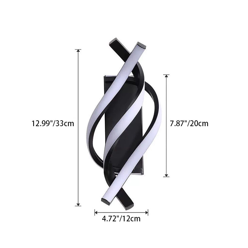 Spiral Aluminum Acrylic Bedroom Wall Lamp