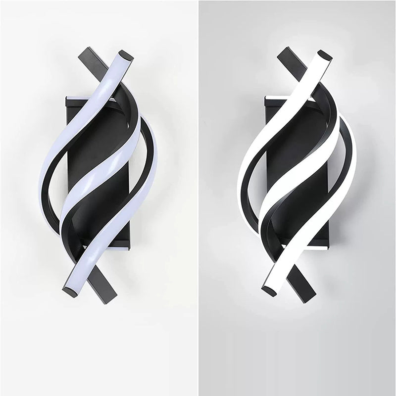 Spiral Aluminum Acrylic Bedroom Wall Lamp