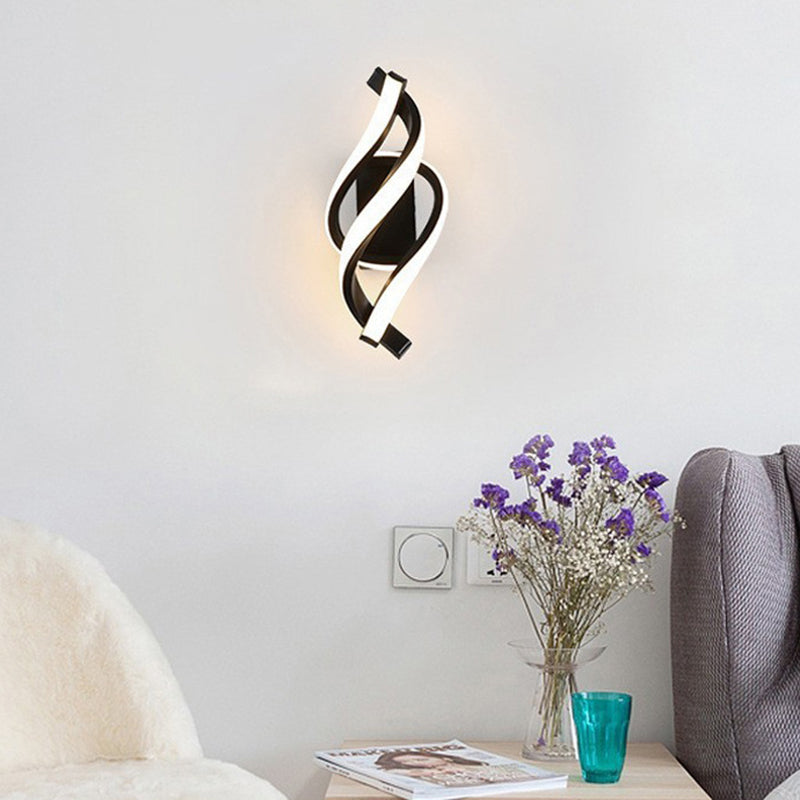 Spiral Aluminum Acrylic Bedroom Wall Lamp