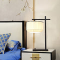 Round Cylinder Iron Fabric Table Lamp