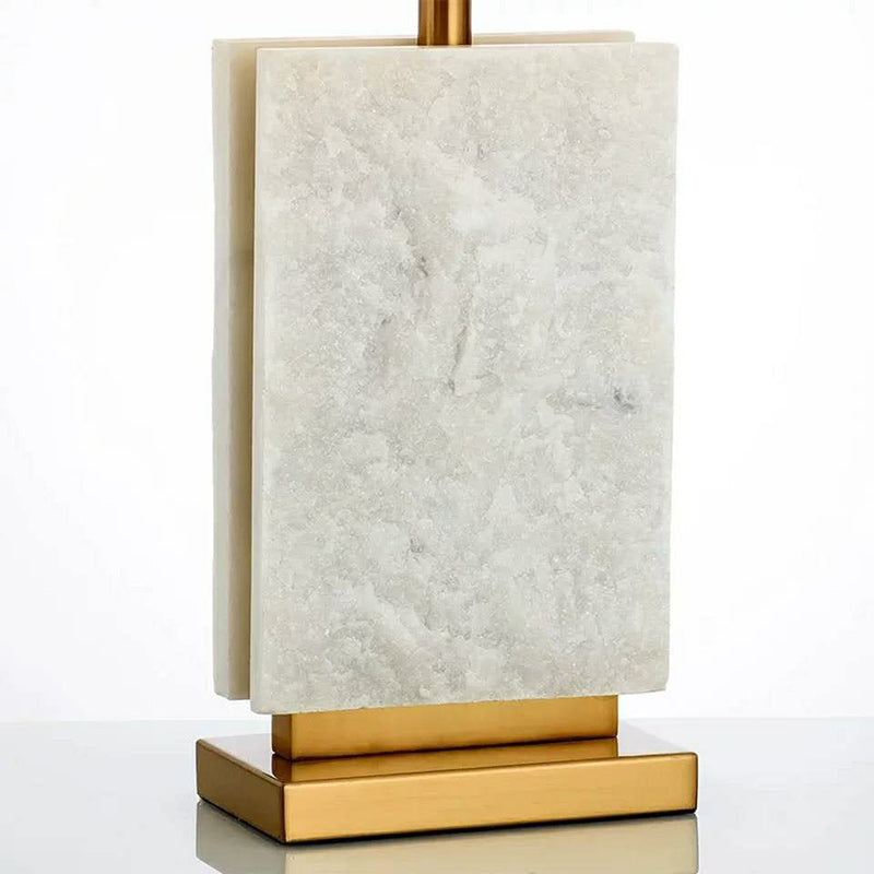 Rectangle Iron Marble Fabric Table Lamp