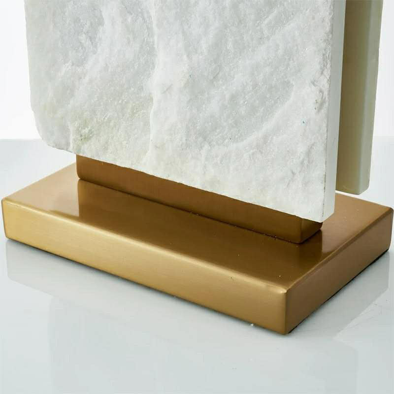 Rectangle Iron Marble Fabric Table Lamp
