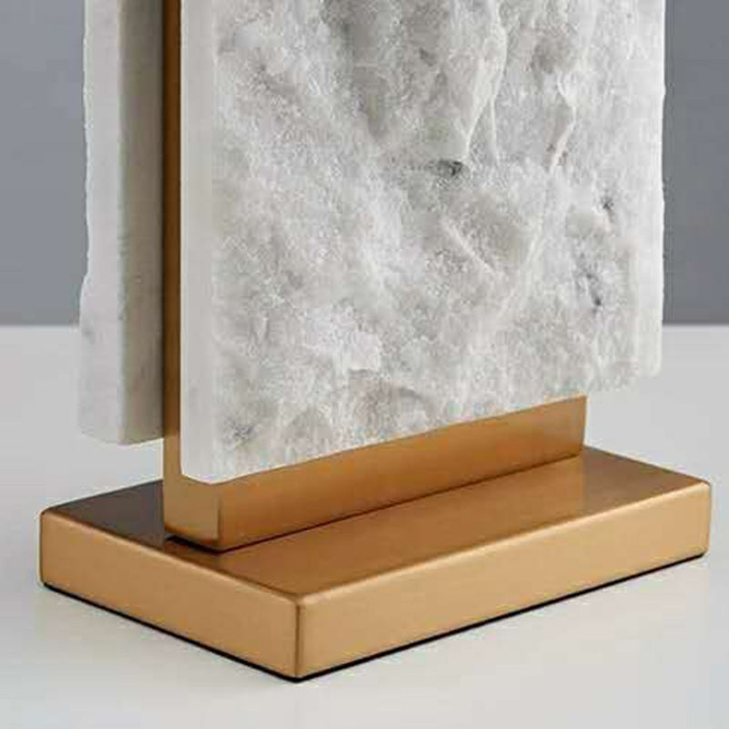 Rectangle Iron Marble Fabric Table Lamp