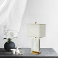 Rectangle Iron Marble Fabric Table Lamp