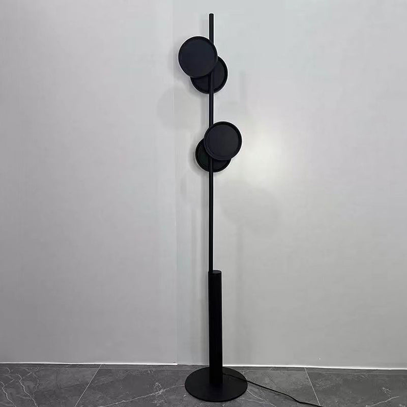 Contemporary Scandinavian Round Linear Floor Lamp