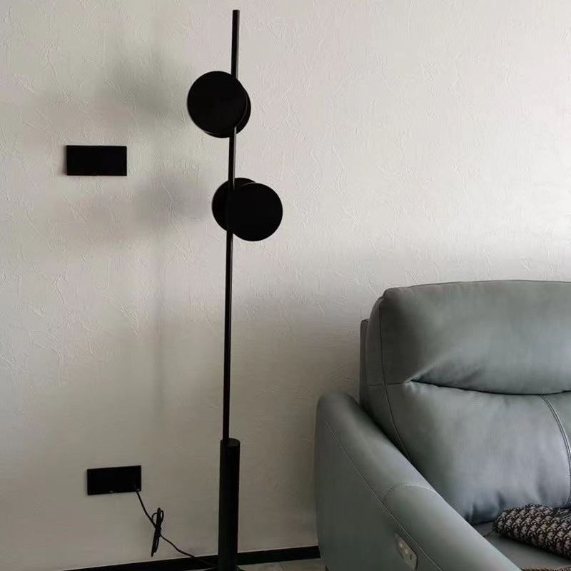 Contemporary Scandinavian Round Linear Floor Lamp