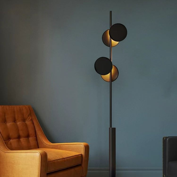 Contemporary Scandinavian Round Linear Floor Lamp