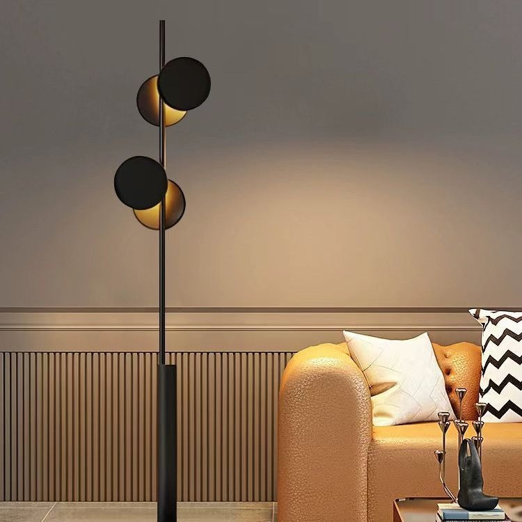 Contemporary Scandinavian Round Linear Floor Lamp