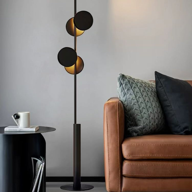Contemporary Scandinavian Round Linear Floor Lamp