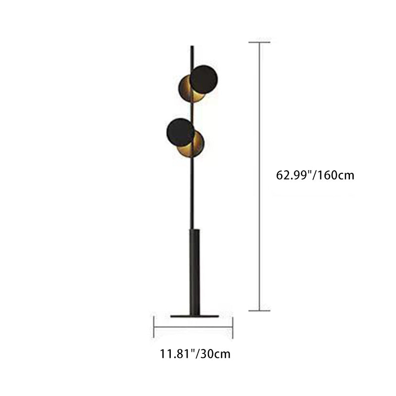 Contemporary Scandinavian Round Linear Floor Lamp