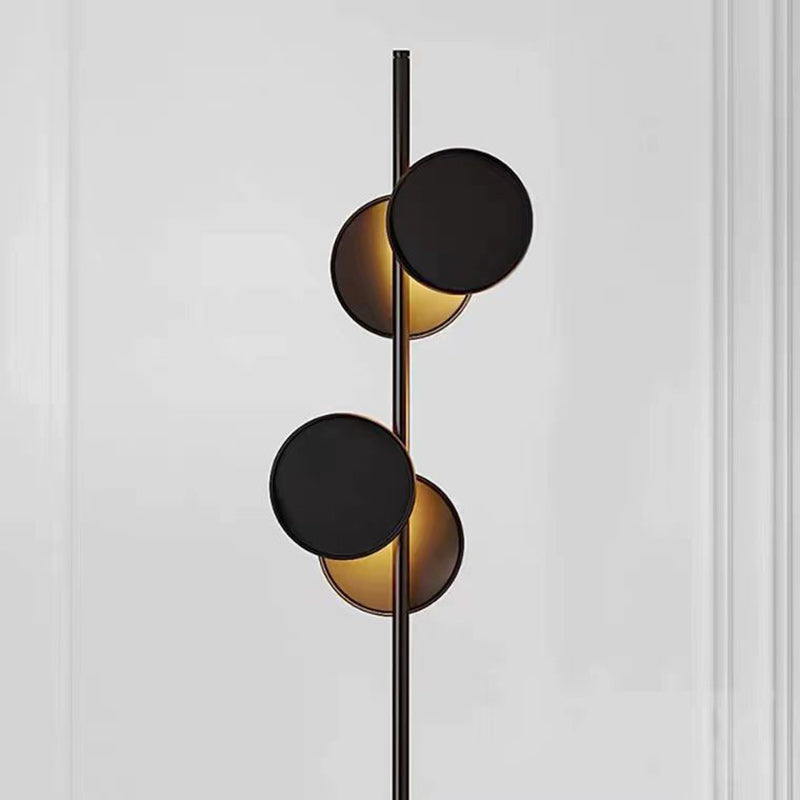 Contemporary Scandinavian Round Linear Floor Lamp