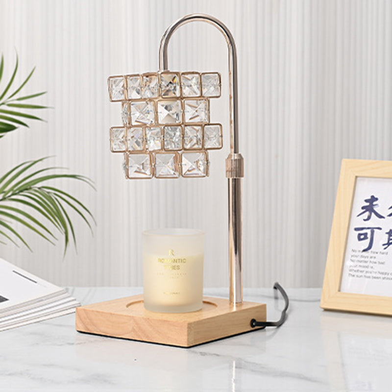 Rubik's Cube Diamond Wood Table Lamp
