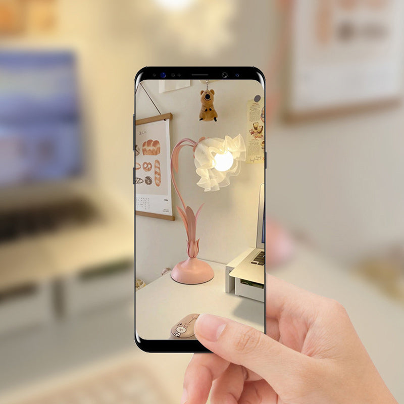 Bellflower Shape Iron Acrylic Table Lamp