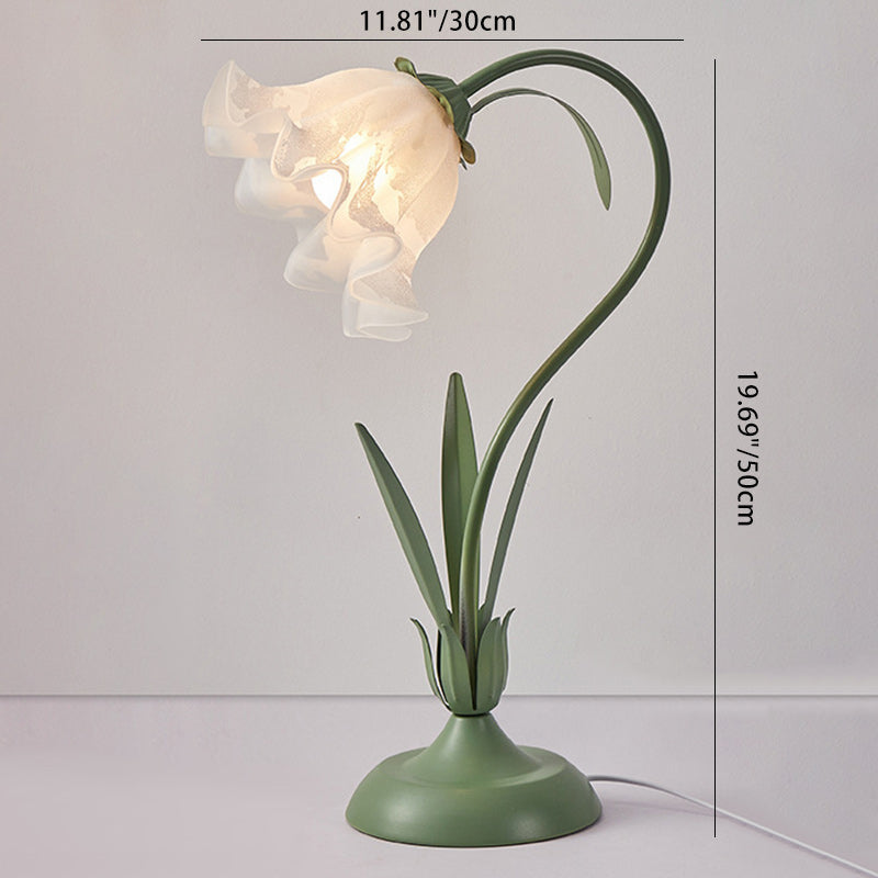 Bellflower Shape Iron Acrylic Table Lamp