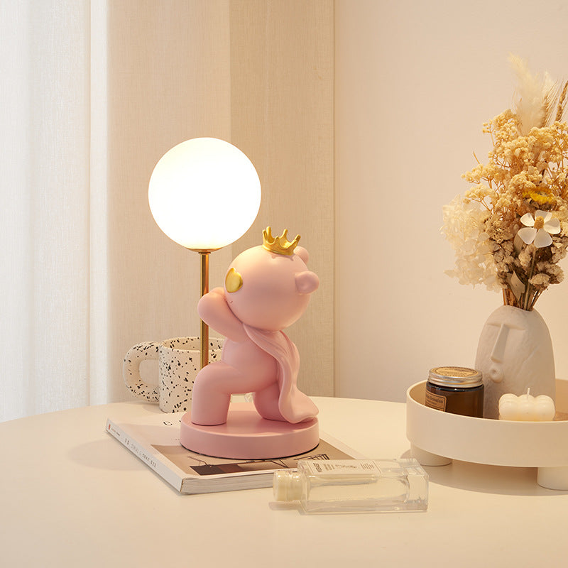 Cartoon Cute Crown Bear Table Lamp