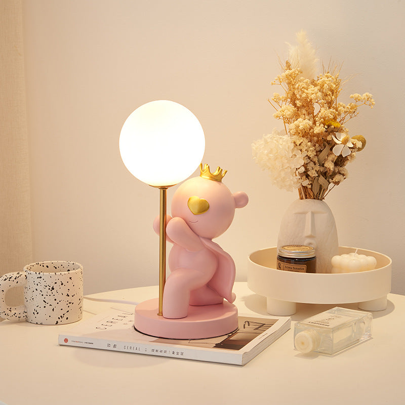 Cartoon Cute Crown Bear Table Lamp