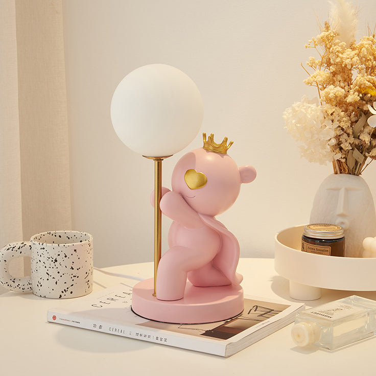 Cartoon Cute Crown Bear Table Lamp