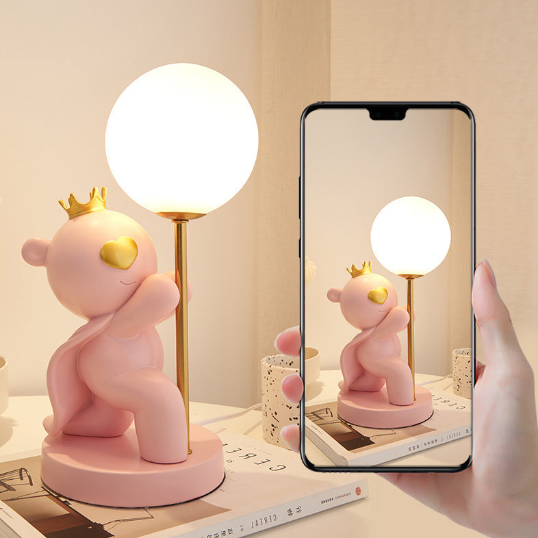 Cartoon Cute Crown Bear Table Lamp