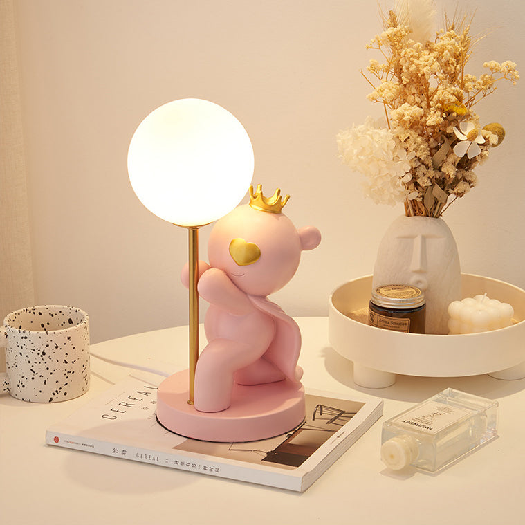 Cartoon Cute Crown Bear Table Lamp
