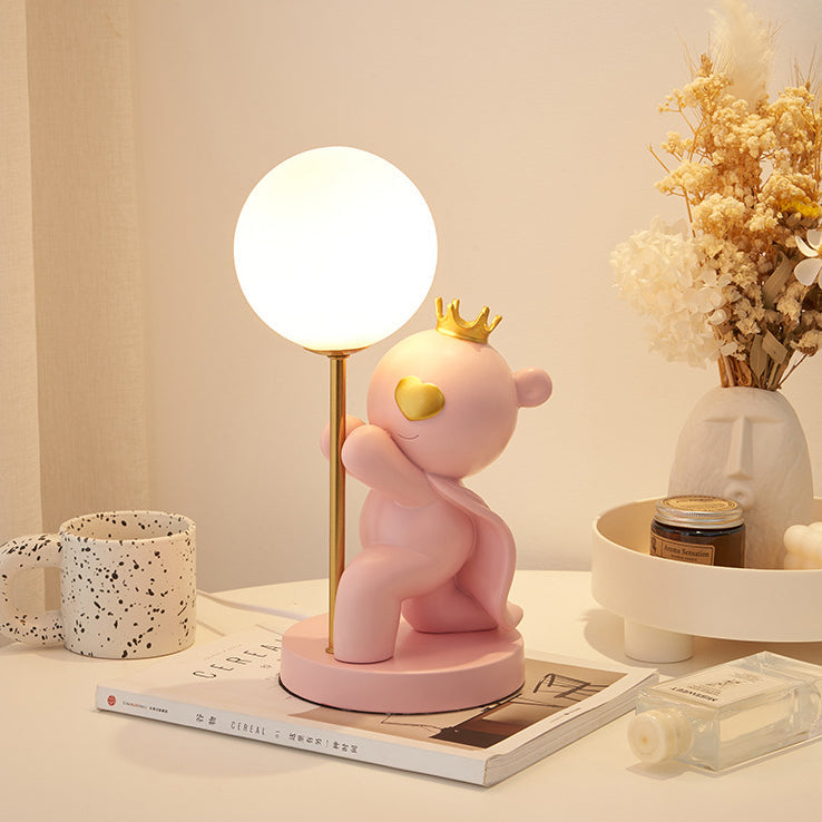 Cartoon Cute Crown Bear Table Lamp