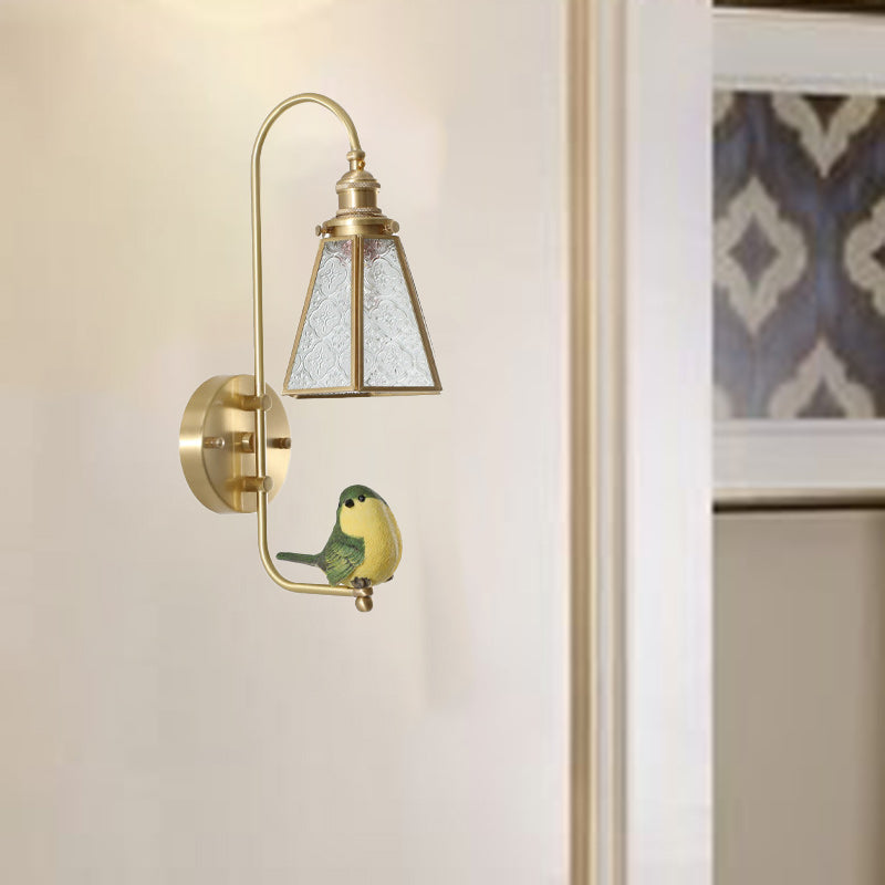 Bird Angel Copper Resin Wall Lamp