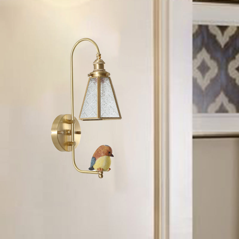 Bird Angel Copper Resin Wall Lamp