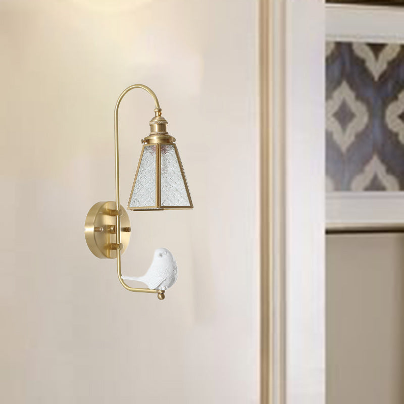 Bird Angel Copper Resin Wall Lamp