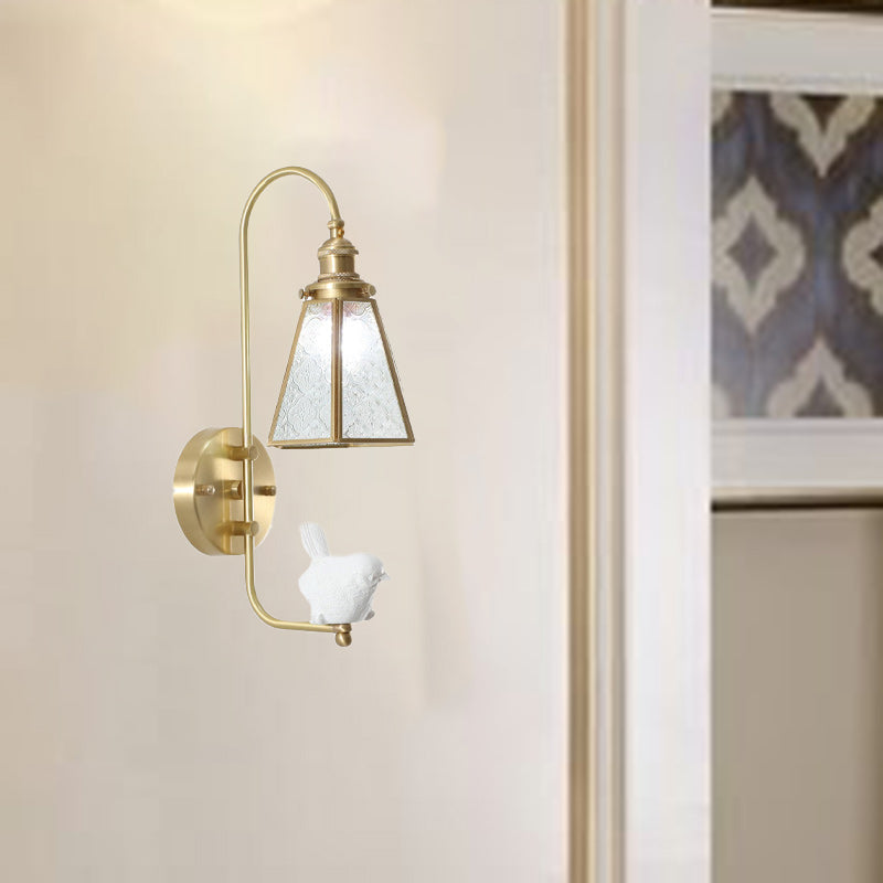 Bird Angel Copper Resin Wall Lamp