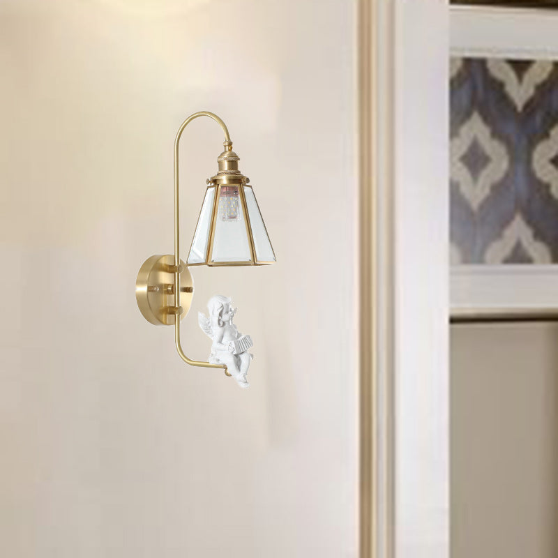 Bird Angel Copper Resin Wall Lamp