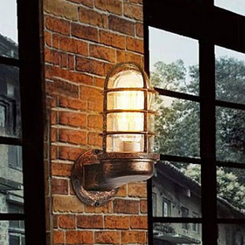 Cylinder Aluminum Glass Outdoor Light