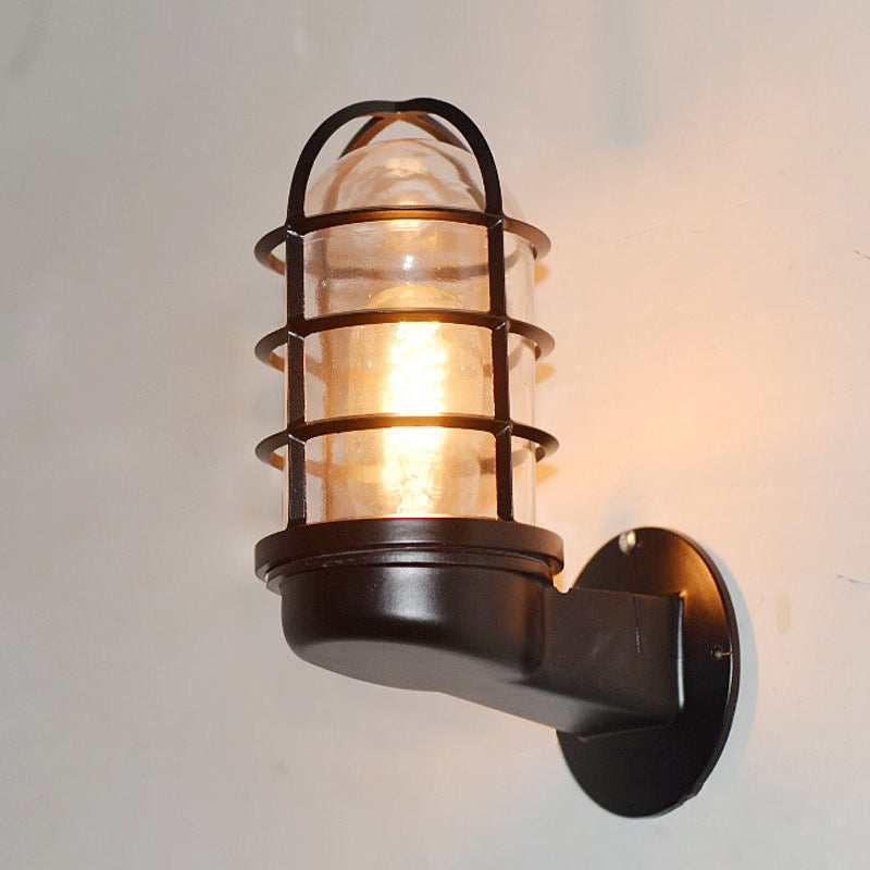 Cylinder Aluminum Glass Outdoor Light