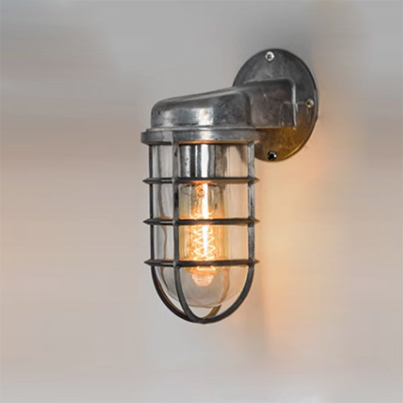 Cylinder Aluminum Glass Outdoor Light