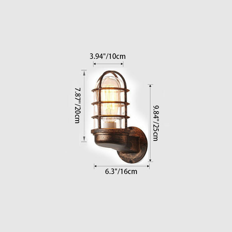 Cylinder Aluminum Glass Outdoor Light