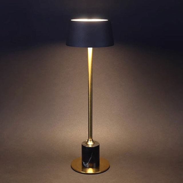 Portable Round Cylinder Iron Table Lamp