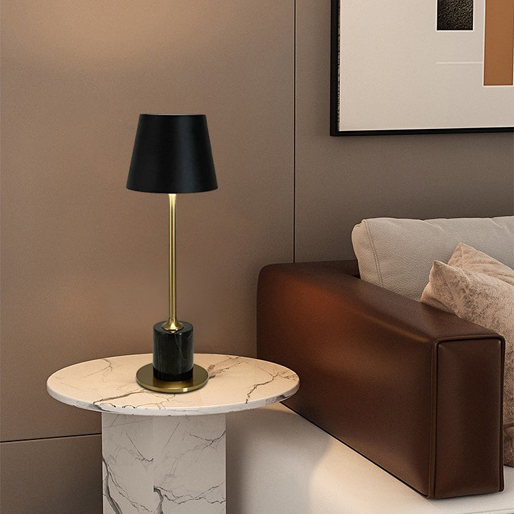 Portable Round Cylinder Iron Table Lamp