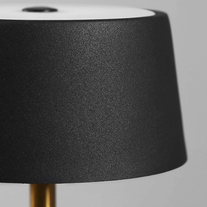Portable Round Cylinder Iron Table Lamp