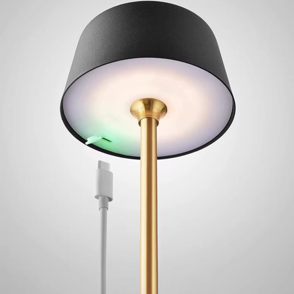 Portable Round Cylinder Iron Table Lamp