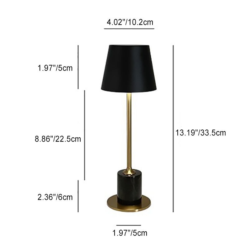 Portable Round Cylinder Iron Table Lamp