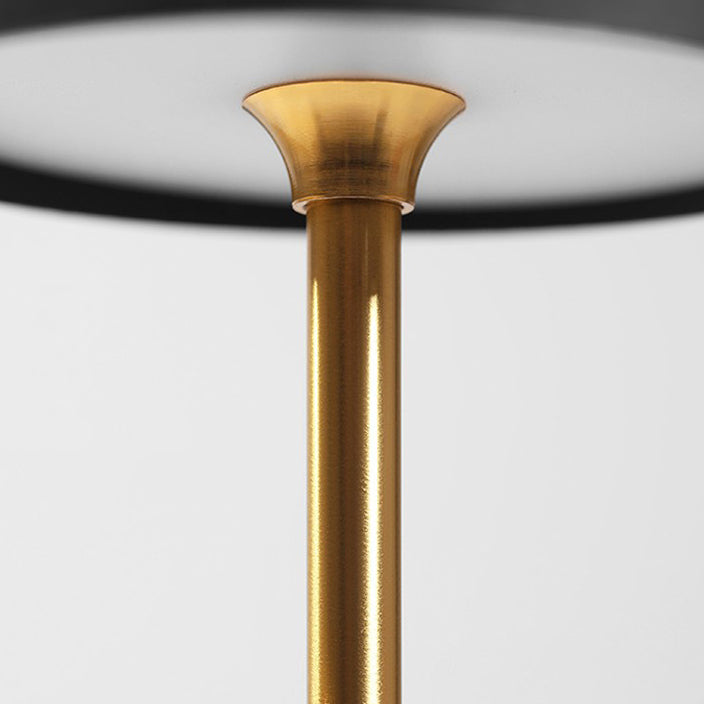 Portable Round Cylinder Iron Table Lamp