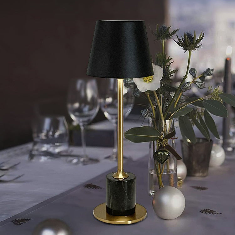 Portable Round Cylinder Iron Table Lamp