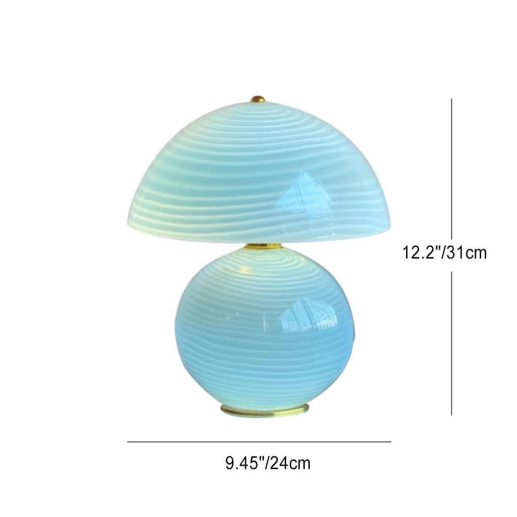 Water Ripple Round Half Table Lamp