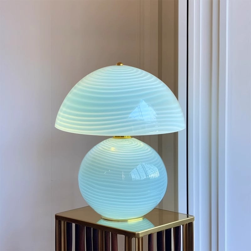Water Ripple Round Half Table Lamp