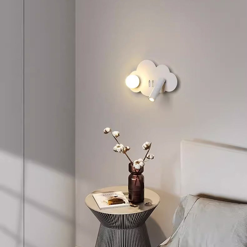 Cloud Shape Orb Iron Wall Lamp