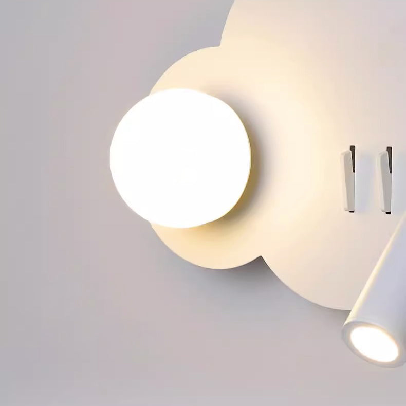 Cloud Shape Orb Iron Wall Lamp