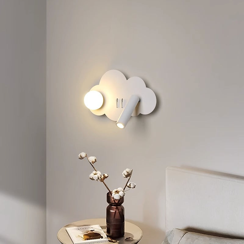 Cloud Shape Orb Iron Wall Lamp