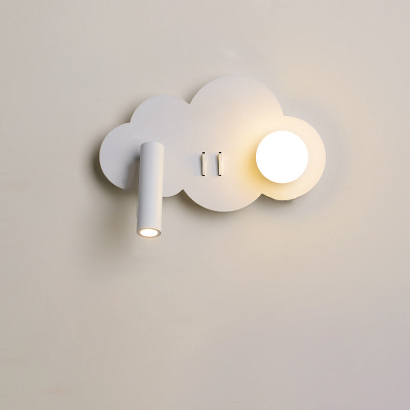 Cloud Shape Orb Iron Wall Lamp