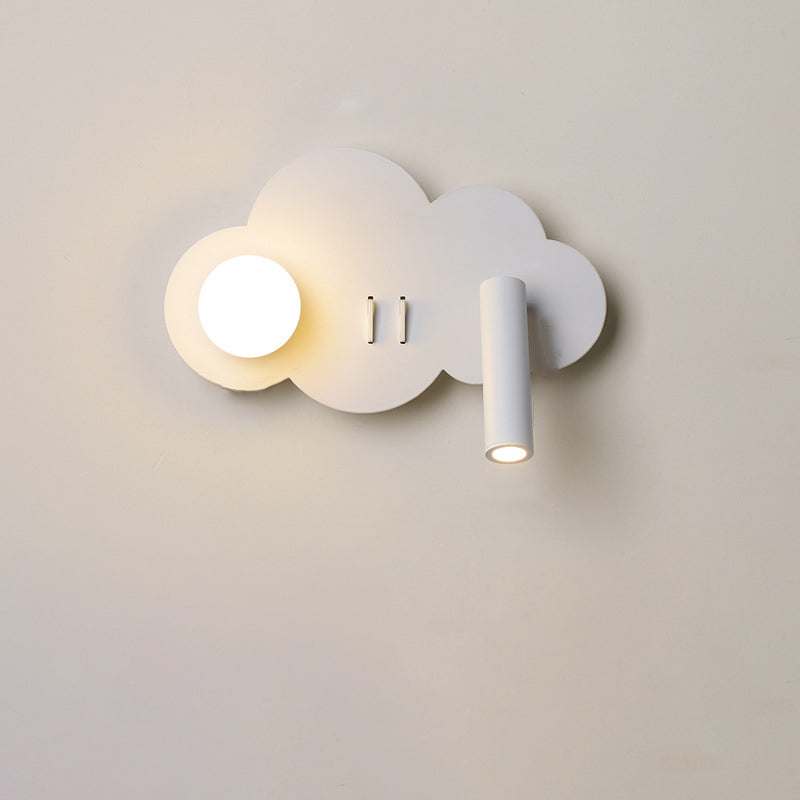 Cloud Shape Orb Iron Wall Lamp
