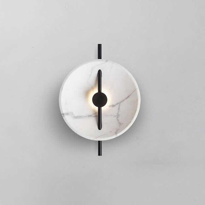 Round Iron Resin Bedroom Wall Lamp
